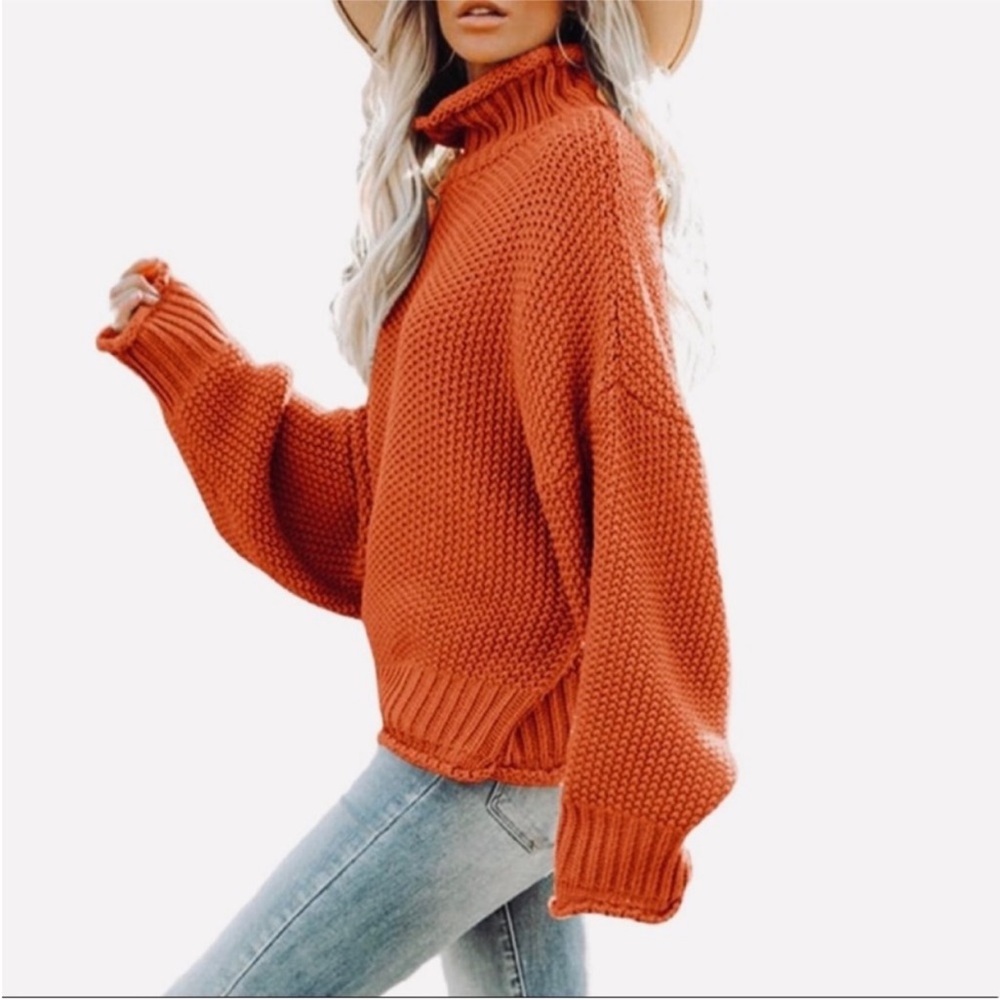 Vici Orange Women's Sweater